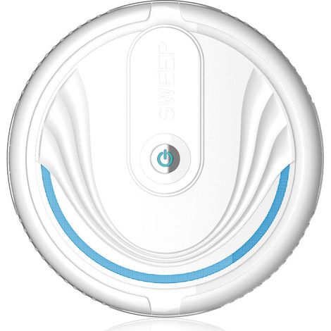 Aspirateur robot ultra fin intelligent automatique, aspirateur compact rechargeable à batterie, nettoyage autonome pour maison, sol et tapis, design noir (1/5)
