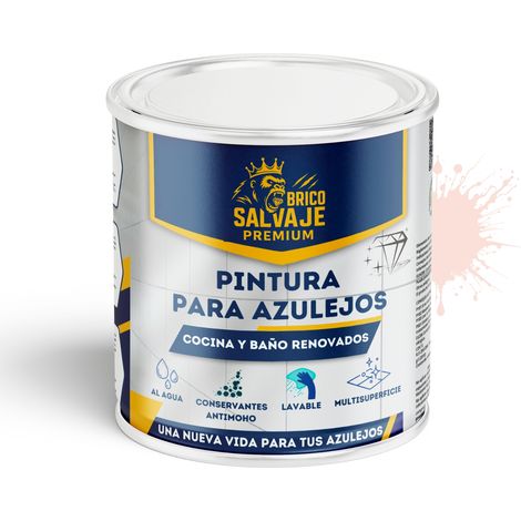Pintura para Azulejos de Baño y Cocina Brillante Seda 750 ml al agua
