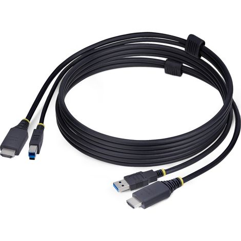 StarTech.com Câble KVM HDMI de 1,8m et USB 5Gbps, 4K 60Hz, Câble Combo HDMI 2.0 et USB pour Commutateurs/Switchs KVM (1/4)