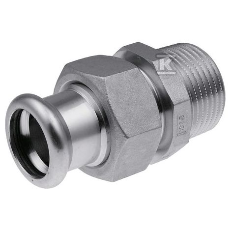 Raccordo a pressare GZ 18X3/4 AG in acciaio inox