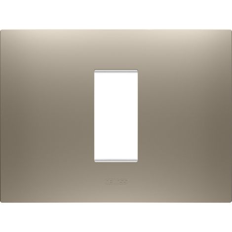 PLAQUE EGO RECTANGULAIRE 1P BRONZE CLAIR GEWISS GW16001BR