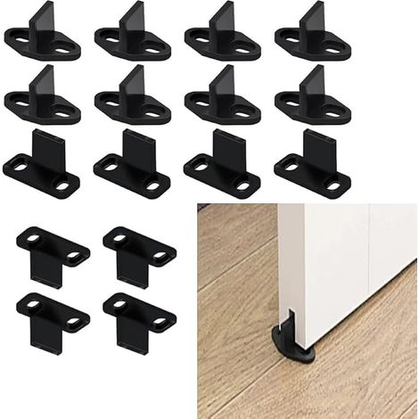Guide de sol en plastique pour porte coulissante, Noir
