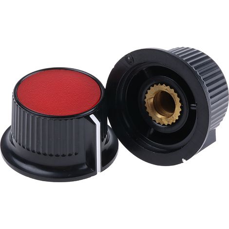 Bouton de potentiomètre RS PRO, Axe de 6mm, Diamètre de 28mm, Vis sans tête