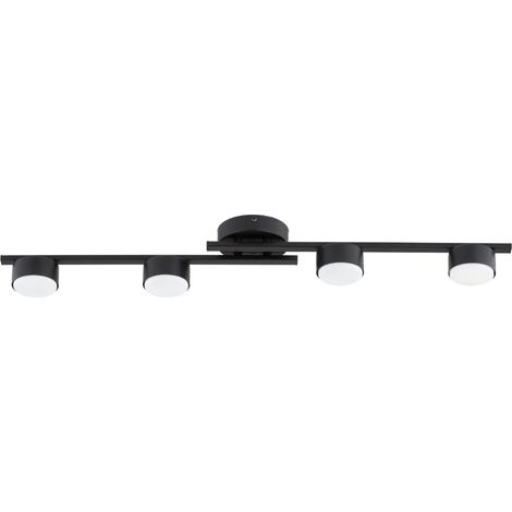 Plafonnier spot moderne noir 4x GX53 10W sur bras mobiles AXUM Alfa (1/2)