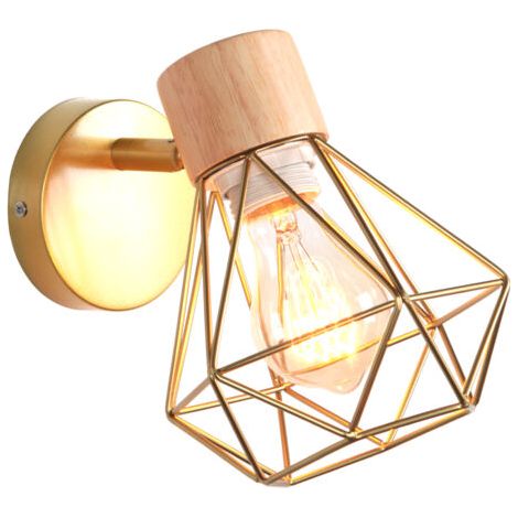 royaluxe- Applique Murale Rétro 15CM Lampe Murale Moderne Applique Murale D'Intérieur En Métal, Angle Réglable, Or, Pour Bar, Chambre À Coucher, Bureau, E27