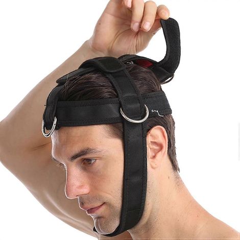 Harnais de cou et de tête pour fitness — Équipement d'entraînement du cou, de musculation et de force — Renforcement musculaire et exercice cervical (1/5)