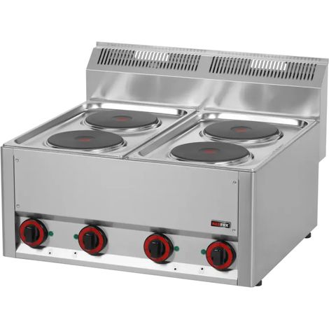Fourneau électrique 4x feu sans soubassement 400 V REDFOX - SP 60 ELS - REDFOX
