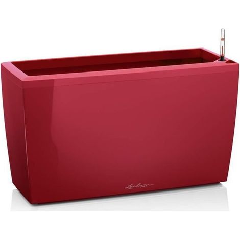 LECHUZA® Pflanzgefäße CARARO Scarlet rot hochglänzend All-in-One (1/5)