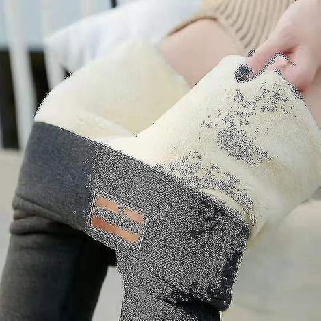Damen-Winterleggings mit hohem Bund, dehnbar, dick, kaschmirähnlich und mit Sherpa-Fleece-Futter – Größe 2XL (1/5)