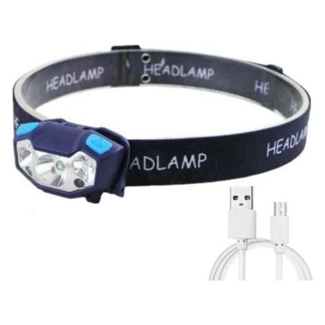 BUNTHAUS Wiederaufladbare LED-Stirnlampe per USB, 5000 Lumen, wasserdicht mit Bewegungssensor – 5 Beleuchtungsmodi, verstellbares Kopfband und praktischer Ständer für die Arbeit –