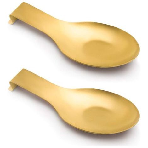 Support à cuillères en acier inoxydable doré pour comptoir de cuisine, support à ustensiles de cuisine, support à cuillères pour cu (1/5)