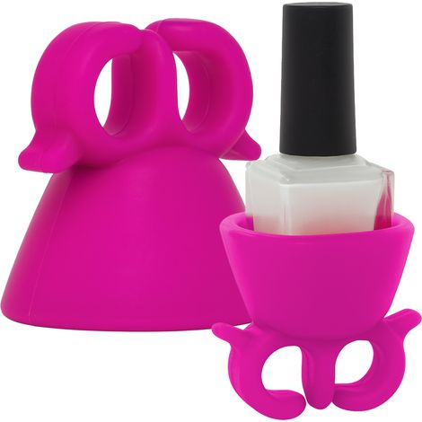Porta smalto in silicone per un'applicazione senza fuoriuscite, colore viola