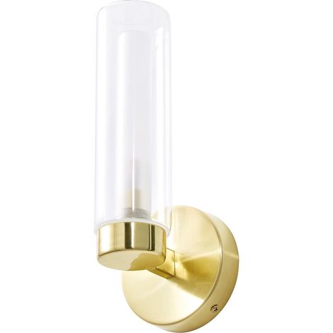 Litecraft Agatha Wall Light Bathroom IP44 Fitting Satin Brass with Glass Shades