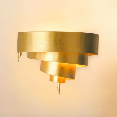 [GEBRAUCHT] B-Ware Holländer Wandleuchte Ciclone Wandlampe Flurlampe Lampe Leuchte E14 Metall Gold