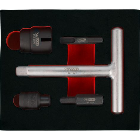 KS Tools - Kit pour vis de vidange carter plastiques 1/4'' - 3/8'', 5 pcs - 150.1020 (1/5)