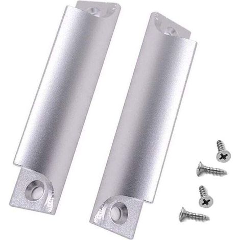 Poignée de porte coulissante - Poignee de meuble cuisine - Poignée de porte de balcon,Convient pour les portes coulissantes, les portes en bois, les fenêtres avec 4 vis (argent)
