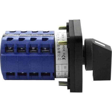 Commutateur De Changement - 3 Positions - 660 V - 20 A - 16 Bornes À Vis - Pour Panneau Épaisseur 1,3 Cm - 1 Pièce (1/3)