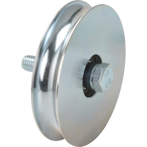 12PZ RUOTE PER CANCELLO GOLA TONDA CON BULLONE 1 CUSCINETTO MM. 60 (1/2)