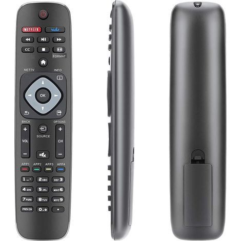 Télécommande pour téléviseur compatible Philips NH500UP JHG003 intelligent 4K de remplacement (1/5)