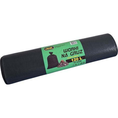 Bauschuttsäcke 120 l, schwarz, 70 x 110 cm, 105 Mikron LD, 10 Stück im Angebot