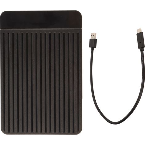 Boîtier externe pour disque dur 2.5 pouces, interface USB-C 6Gbps, compatible jusqu'à 6 To, protocole UASP, plug and play, support SSD et HDD. (1/5)