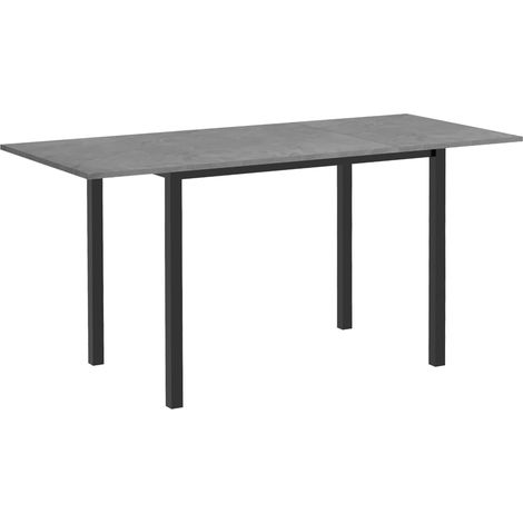 Table à manger extensible 6 personne ZABETH gris foncé (1/5)