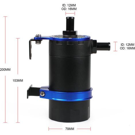 New car modification waste oil recycling filter can, adjustable, assembleable, fixed, breathable can with filter element - blue (1/4)