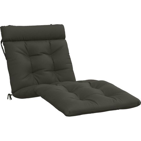 Coussin de transat VIANEN 100 % polyester Anthracite vidaXL (1/5)