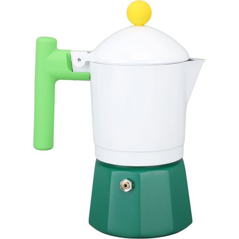Cafetière Moka en alliage d'aluminium, cafetière italienne Rogaz, cafetière Moka pour la maison, le bureau et les voyages, verte (1/5)