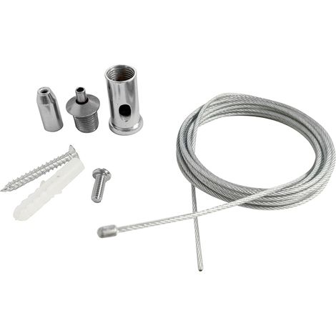 Kit di sospensione SOGI LAM-KIT20 - per montaggio sospeso lampade e pannelli LED - cavo 2 metri - 20 pezzi (1/3)