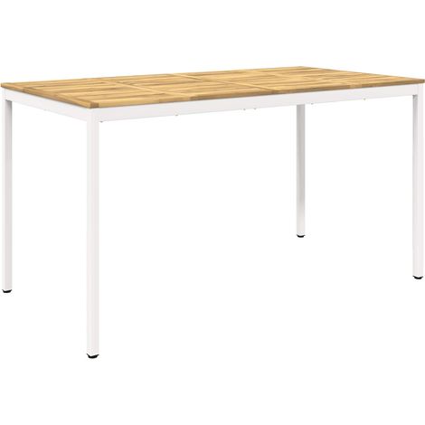 Gartenbar-Tisch Weiß 196 x 100,5 x 105 cm Massivholz Akazie vidaXL (1/5)