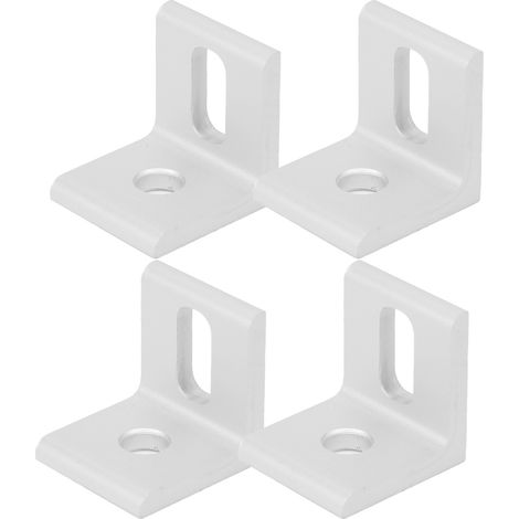 Lot de 10 équerres d'angle droit 90° en aluminium, fixations industrielles en forme de L, 2020 (1/5)