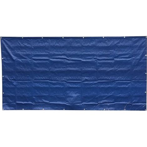 10 Stück Bauzaunplane 160g/m² blau PE 1,76m x 3,41m