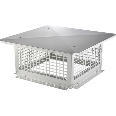 Mophorn – Chapeau de cheminée 432x432 mm – Acier inoxydable 304 résistant à la rouille – Protection anti-oiseaux et pare-vent – Installation facile