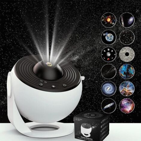 Projecteur de galaxie planétarium 12 en 1-lampe de projecteur de nébuleuse rotative à 360 °, projecteur de veilleuse d'étoile chronométrée (1/5)