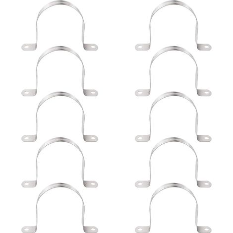 Diameter 63 mm Cable Clips 2 Holes Stainless Steel Fastening, U Clamp Clamps, Two Hole U Saddle Bracket, for Pipes and Cables (1/5)