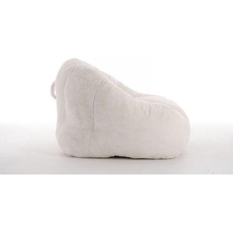 Fauteuil poire adulte 111x123x75 cm blanc, en polyester, rembourrage mousse, sans montage MEUBLIV (1/5)