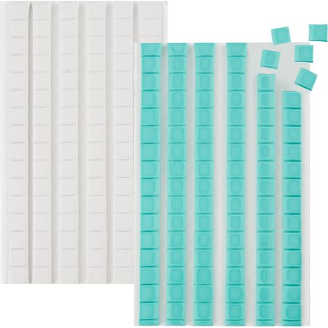 Adhésif pour affiches – Kit de fixation multifonctionnel – Kit adhésif pour affiches et décoration murale – Réutilisable et repositionnable – 192 pièces – Bleu clair + Blanc (1/5)