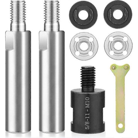 Rallonge pour meuleuse d'angle, tige d'adaptation pour polisseuse à filetage M10, tige d'extension compatible avec les meuleuses/polisseuses d'angle de type 100. (1/5)