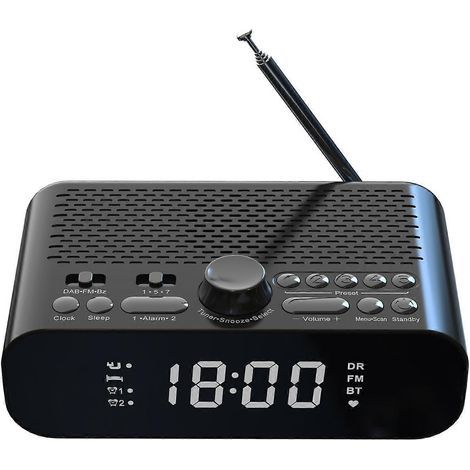 Radio-réveil DAB/FM avec écran LED et haut-parleur Bluetooth, version UE, DAB-A5 (1/4)