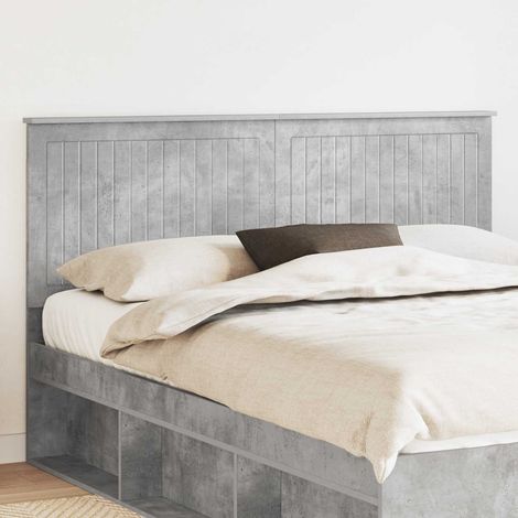Tête de lit-Panneau de lit Gris béton 160 cm Bois d'ingénierie 449230 (1/5)