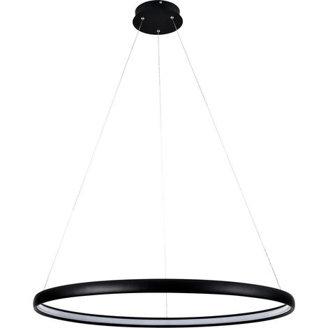 Zumaline CARLO Plafonnier suspendu LED intégré, noir mat, 4000K, 1560lm