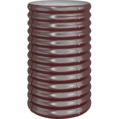 Maison Exclusive - Jardinera acero galvanizado marrón 40x40x68cm