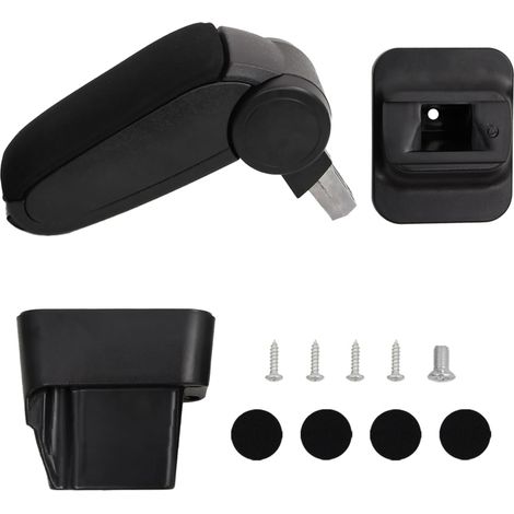 Accoudoir de voiture, Accoudoir central universel, Console de voiture Repose-bras noir 13x34x(33-46) cm ABS LKOWF34685 (1/5)