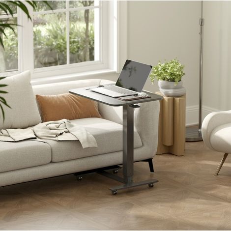 MEUBLIV Scrivania mobile nero 65 x 48 cm, altezza regolabile 73-110 cm (1/5)