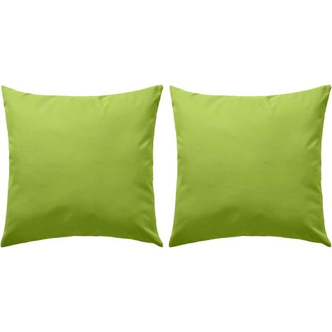 Maison Exclusive - Cuscini da Esterno 2 pz 45x45 cm Verde Mela (1/5)