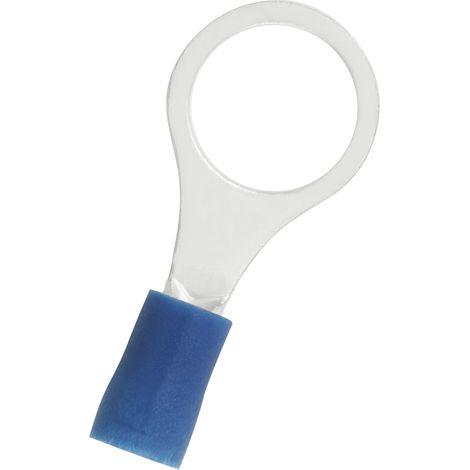 Cosses à œillet RS PRO, Isolé, Bleu, 2.5mm², 10.5mm, 13.6mm