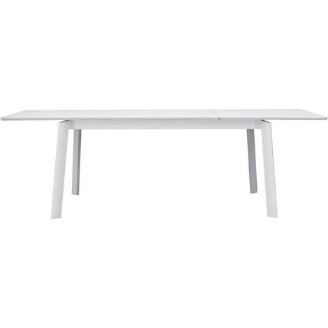 Tavolo Allungabile da Giardino 160/240x102x75 cm San Donato in Alluminio Bianco (1/4)