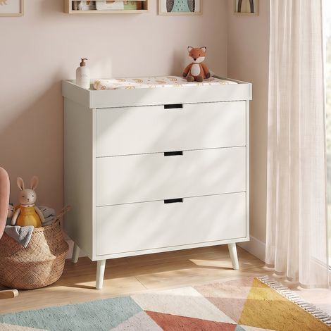 Cómoda Sallinrar con cambiador desmontable 3 cajones 92x84x50 cm (1/5)