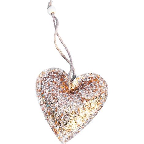 Pendentif cœur or pailleté (1/2)